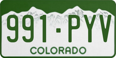 CO license plate 991PYV