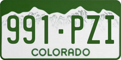 CO license plate 991PZI