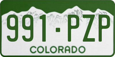 CO license plate 991PZP