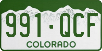 CO license plate 991QCF