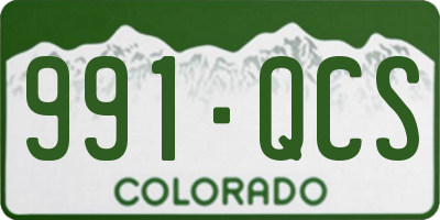 CO license plate 991QCS