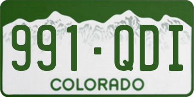 CO license plate 991QDI