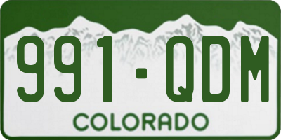 CO license plate 991QDM
