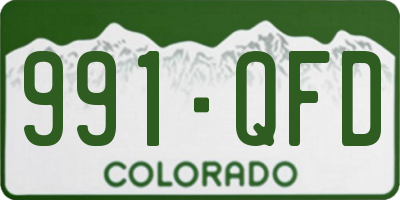 CO license plate 991QFD