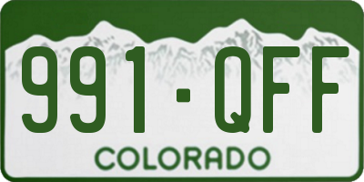 CO license plate 991QFF