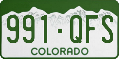 CO license plate 991QFS