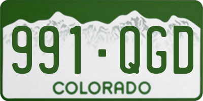 CO license plate 991QGD