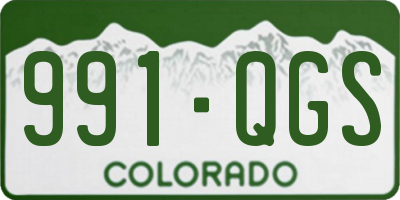 CO license plate 991QGS