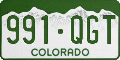 CO license plate 991QGT