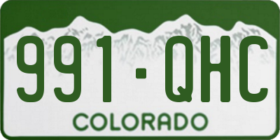 CO license plate 991QHC