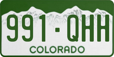 CO license plate 991QHH