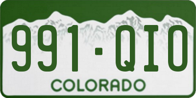 CO license plate 991QIO