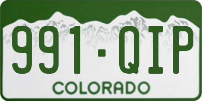 CO license plate 991QIP