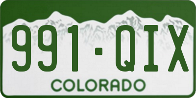 CO license plate 991QIX