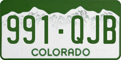 CO license plate 991QJB
