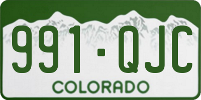 CO license plate 991QJC
