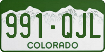 CO license plate 991QJL