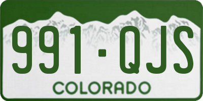 CO license plate 991QJS