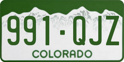 CO license plate 991QJZ