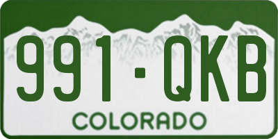 CO license plate 991QKB