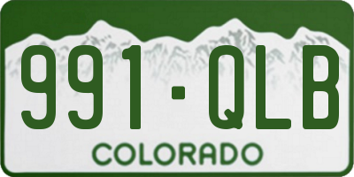 CO license plate 991QLB