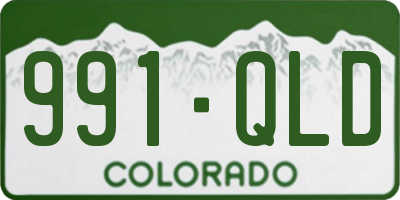 CO license plate 991QLD