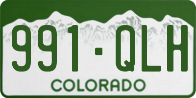 CO license plate 991QLH