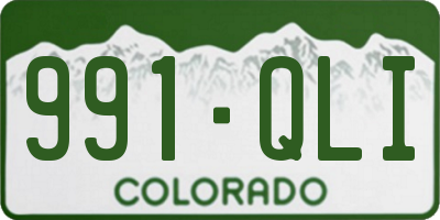 CO license plate 991QLI