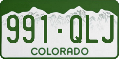 CO license plate 991QLJ