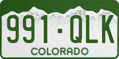 CO license plate 991QLK