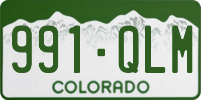 CO license plate 991QLM