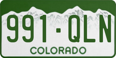 CO license plate 991QLN