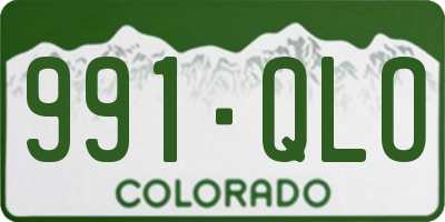 CO license plate 991QLO