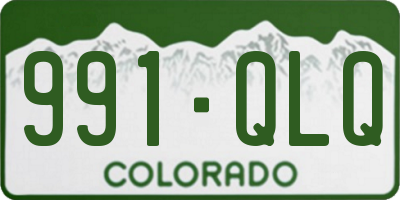 CO license plate 991QLQ