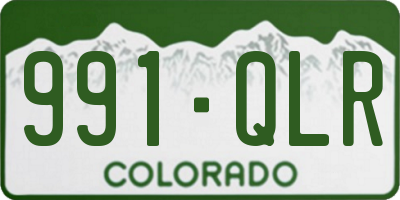 CO license plate 991QLR