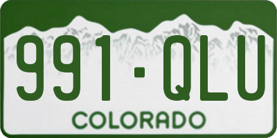 CO license plate 991QLU