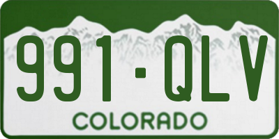 CO license plate 991QLV