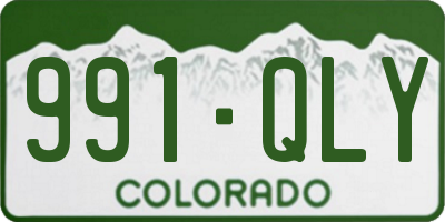 CO license plate 991QLY