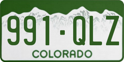 CO license plate 991QLZ