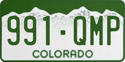CO license plate 991QMP