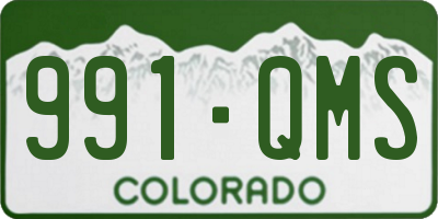 CO license plate 991QMS