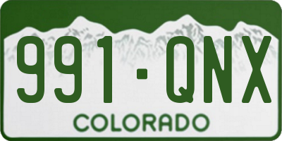 CO license plate 991QNX