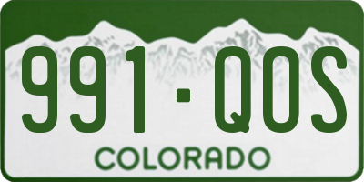 CO license plate 991QOS