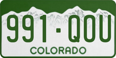 CO license plate 991QOU