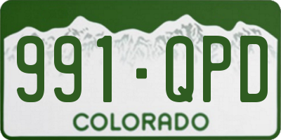 CO license plate 991QPD