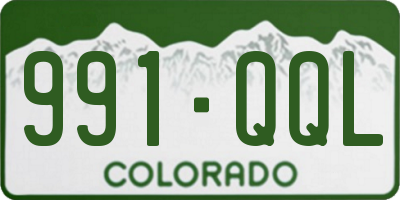 CO license plate 991QQL