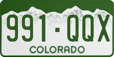 CO license plate 991QQX
