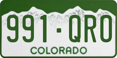 CO license plate 991QRO