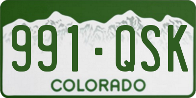 CO license plate 991QSK