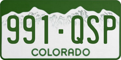 CO license plate 991QSP